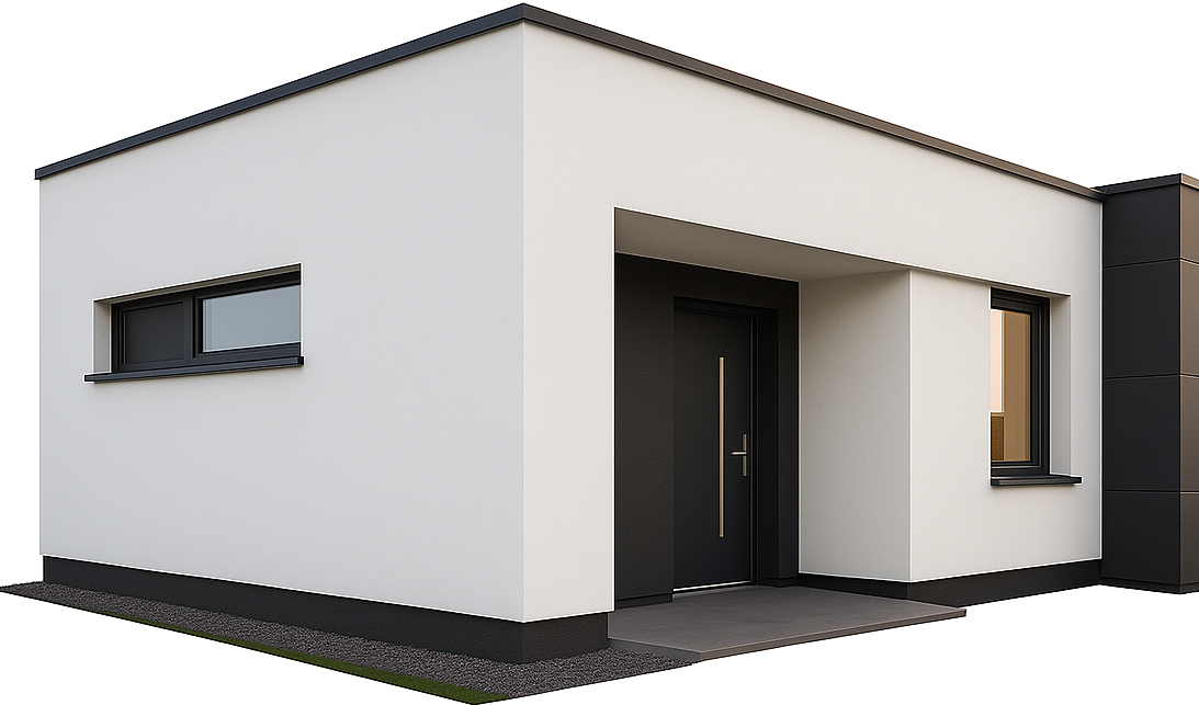 Exterior house coated with B-THERMIQ